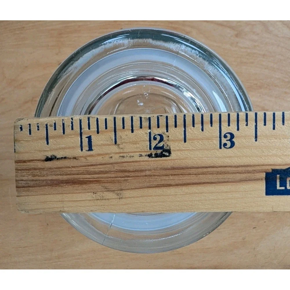 Home Interior Candle Jar with Lid Empty 6.5 X 3 x 5 Clear 2 Piece